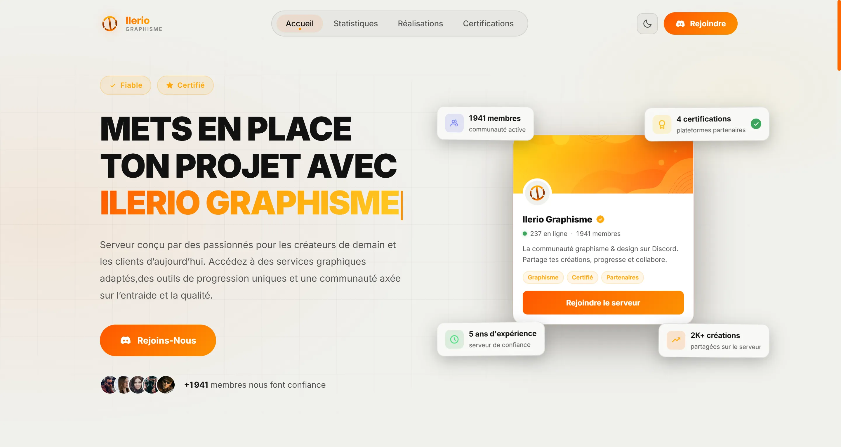 Site vitrine Ilerio, création web épurée et branding par ShiftyX